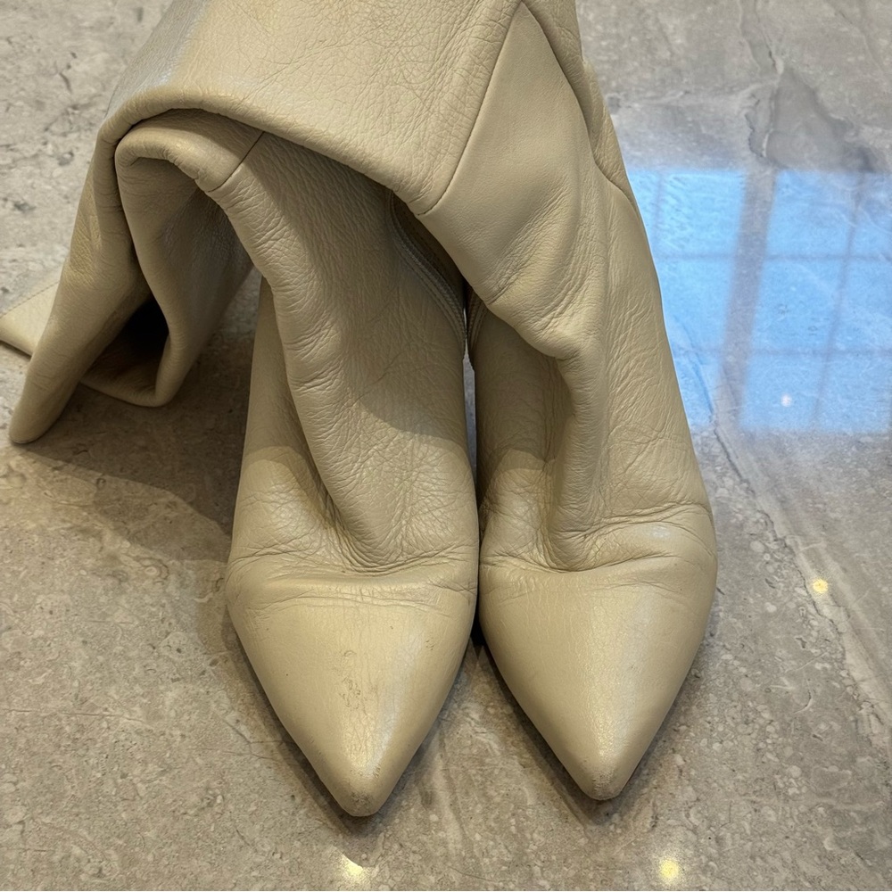 L'INTERVALLE Cream Knee-High Boots - Picture 3 of 11